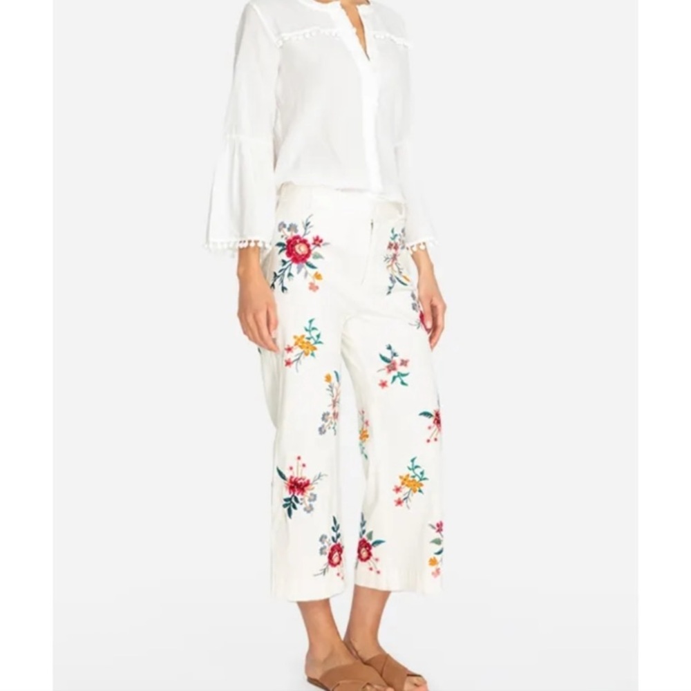 Johnny Was Veronique Wide Leg Cropped Pant